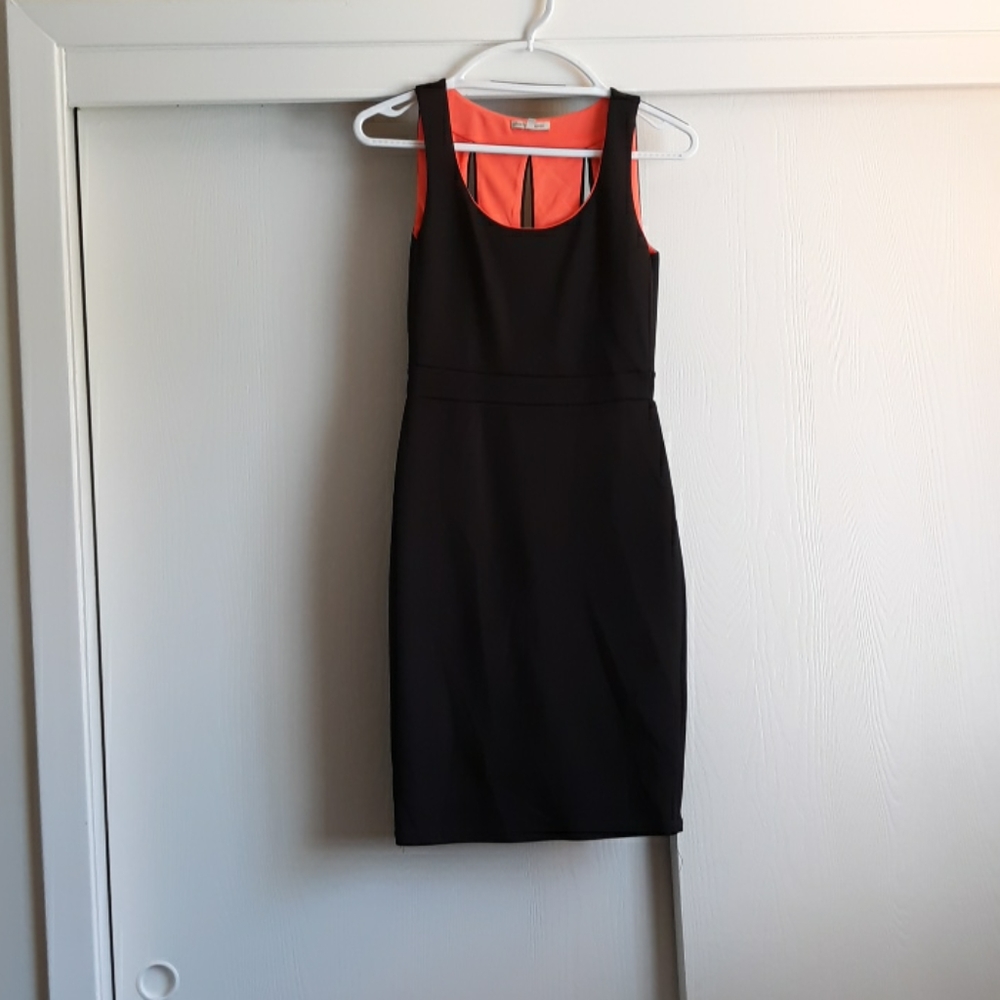 Black Mini Dress/ Cutout Back